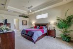 Master Suite with Ceiling Fan and TV and Pool Access